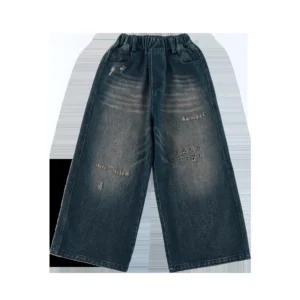 Boys Jeans Kids Casual High  Printed Denim Pants