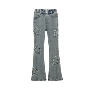 Teen Girls Jeans Kids 5- 14Y Star Design Flare Pants