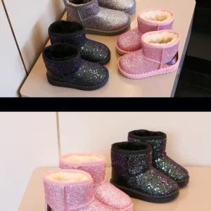 Children Warm Shoes  Boots Boys Girls  Shoes  Shinny Soft
