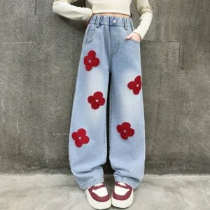 Children Blue Jeans Teenage Girls High Fashion
